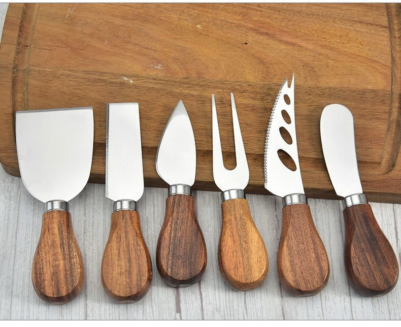 Featured image for '6-Piece Stainless Steel & Acacia Wood Cheese Knife Set The Perfect Gift for Cheese Lovers'